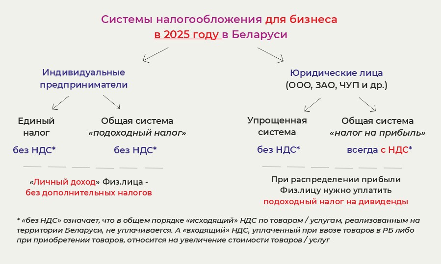 Выбор системы налогообложения. Налоговые системы Беларуси